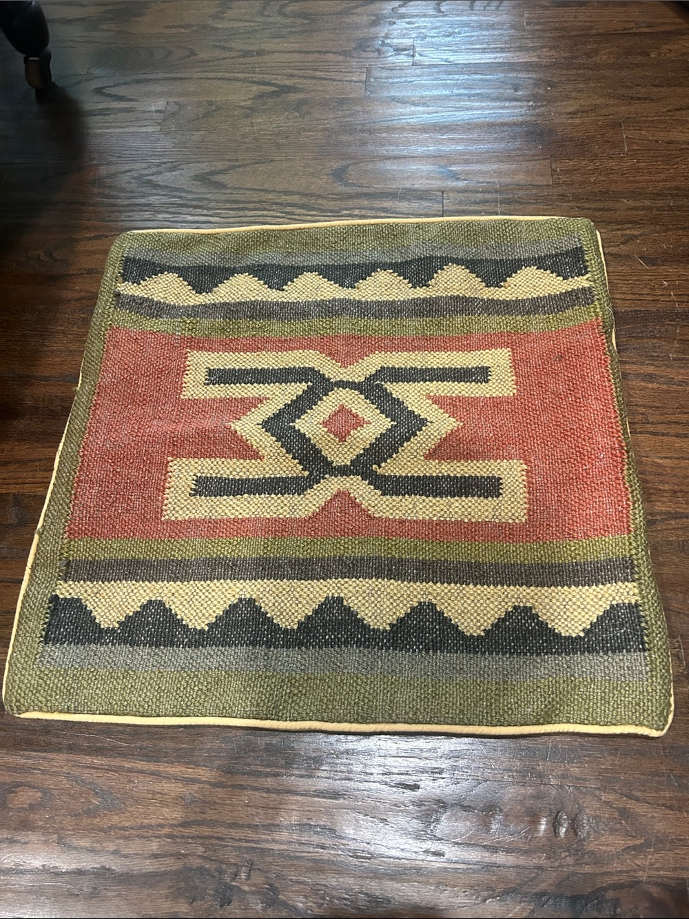 Wisteria Wool & Jute Aztec/Southwest Print Pillow Cover Only-21x21